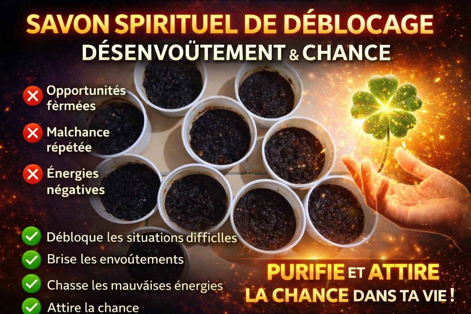 savon de déblocage puissant