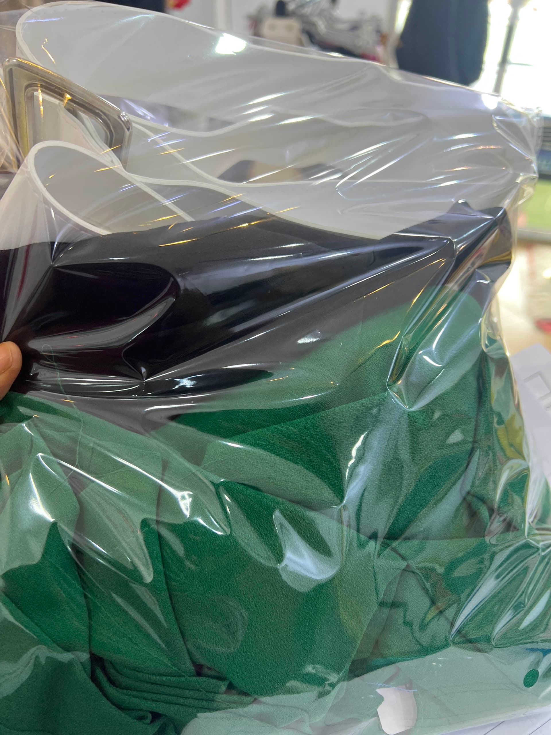 pantalon gros bas vert et noir