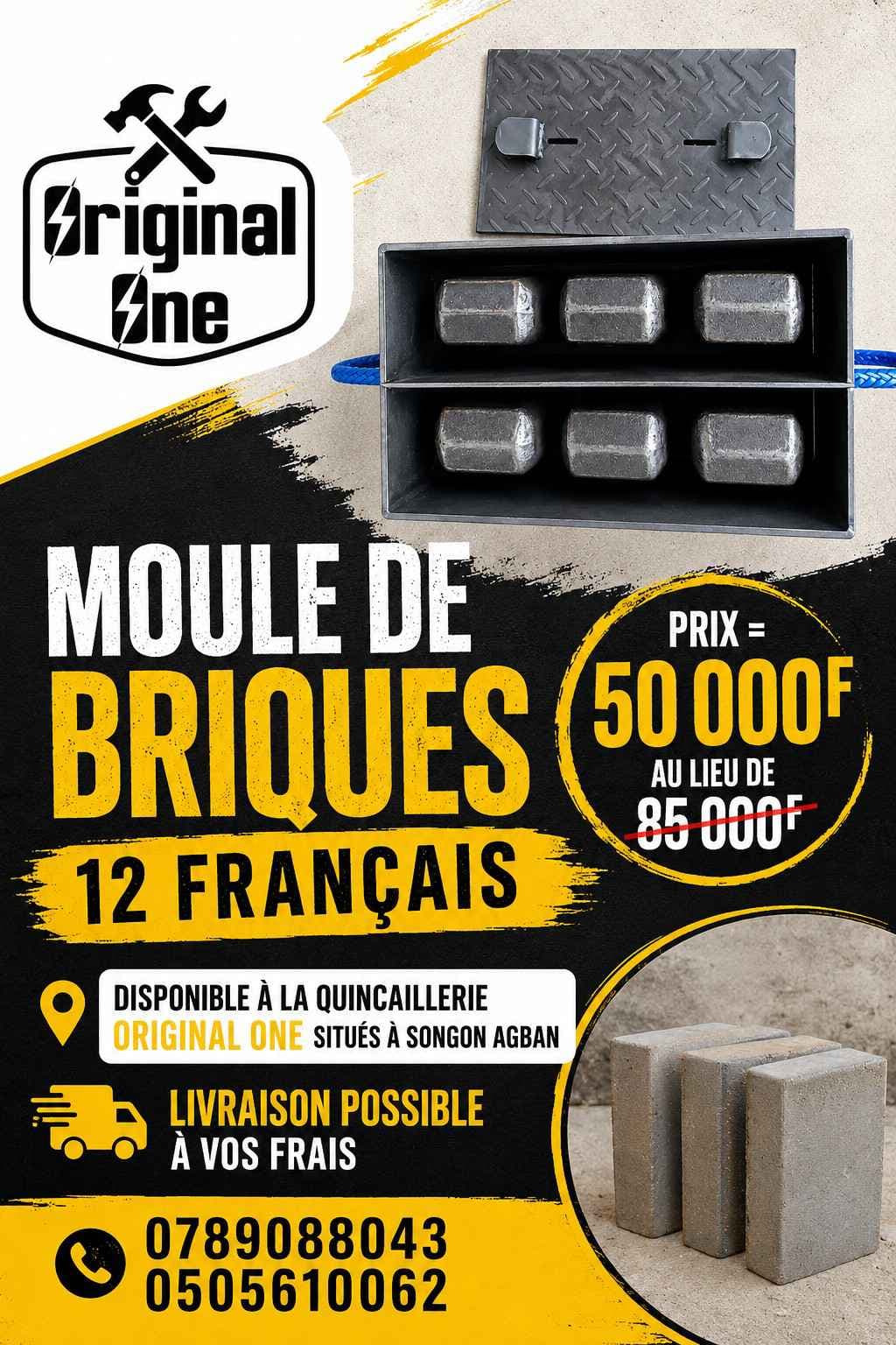 moule de briques métallique