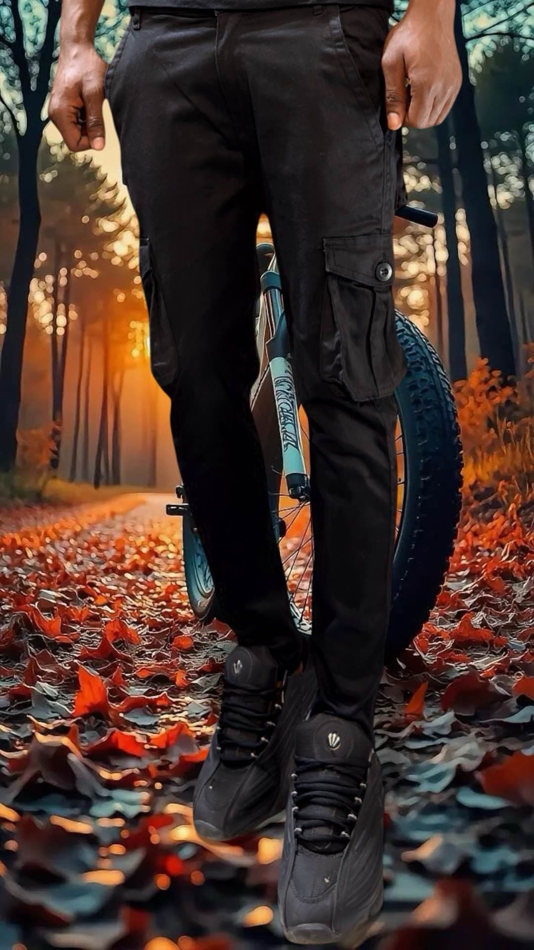 pantalon cargo noir