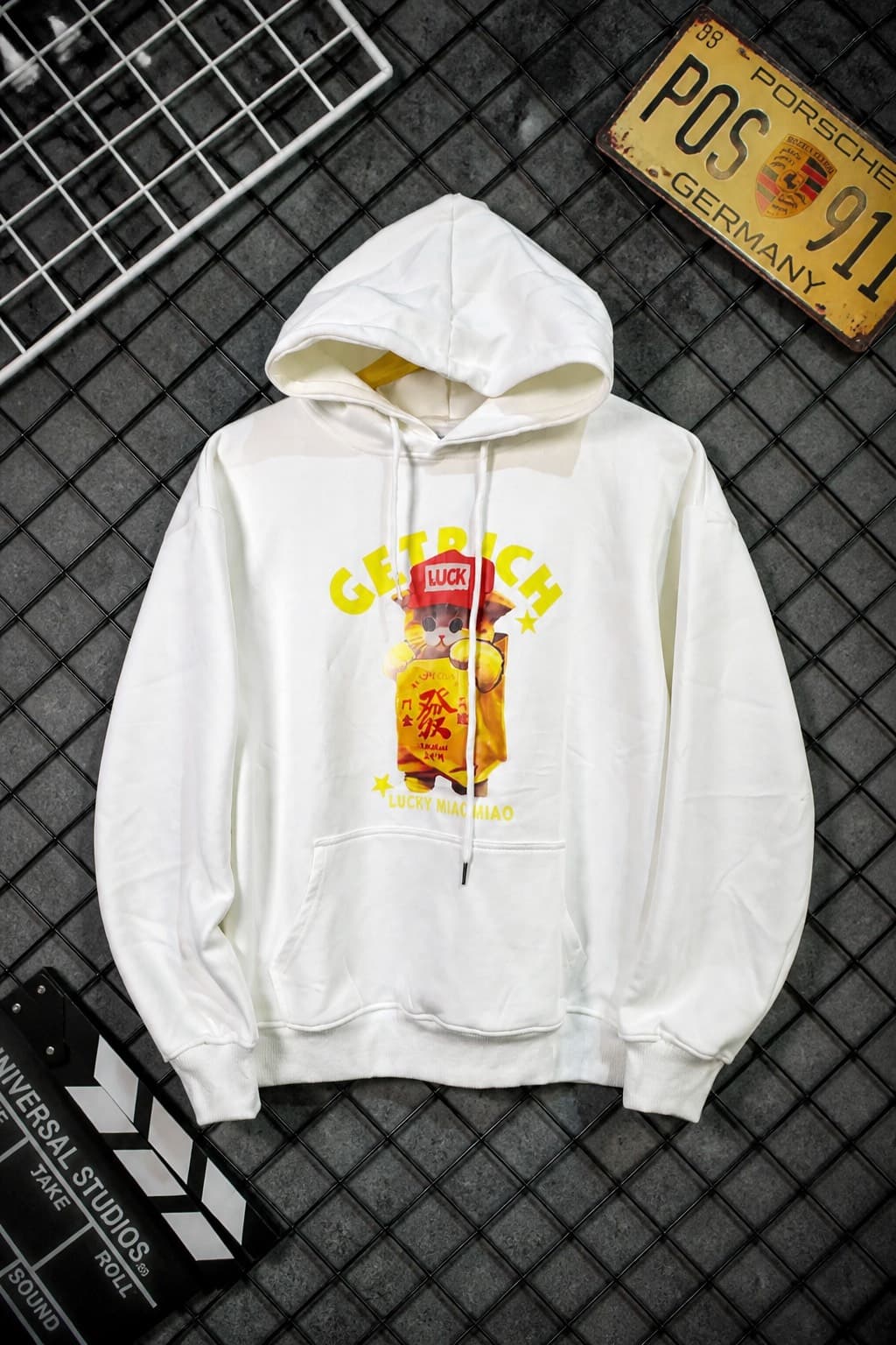 pull-over blanc streetwear