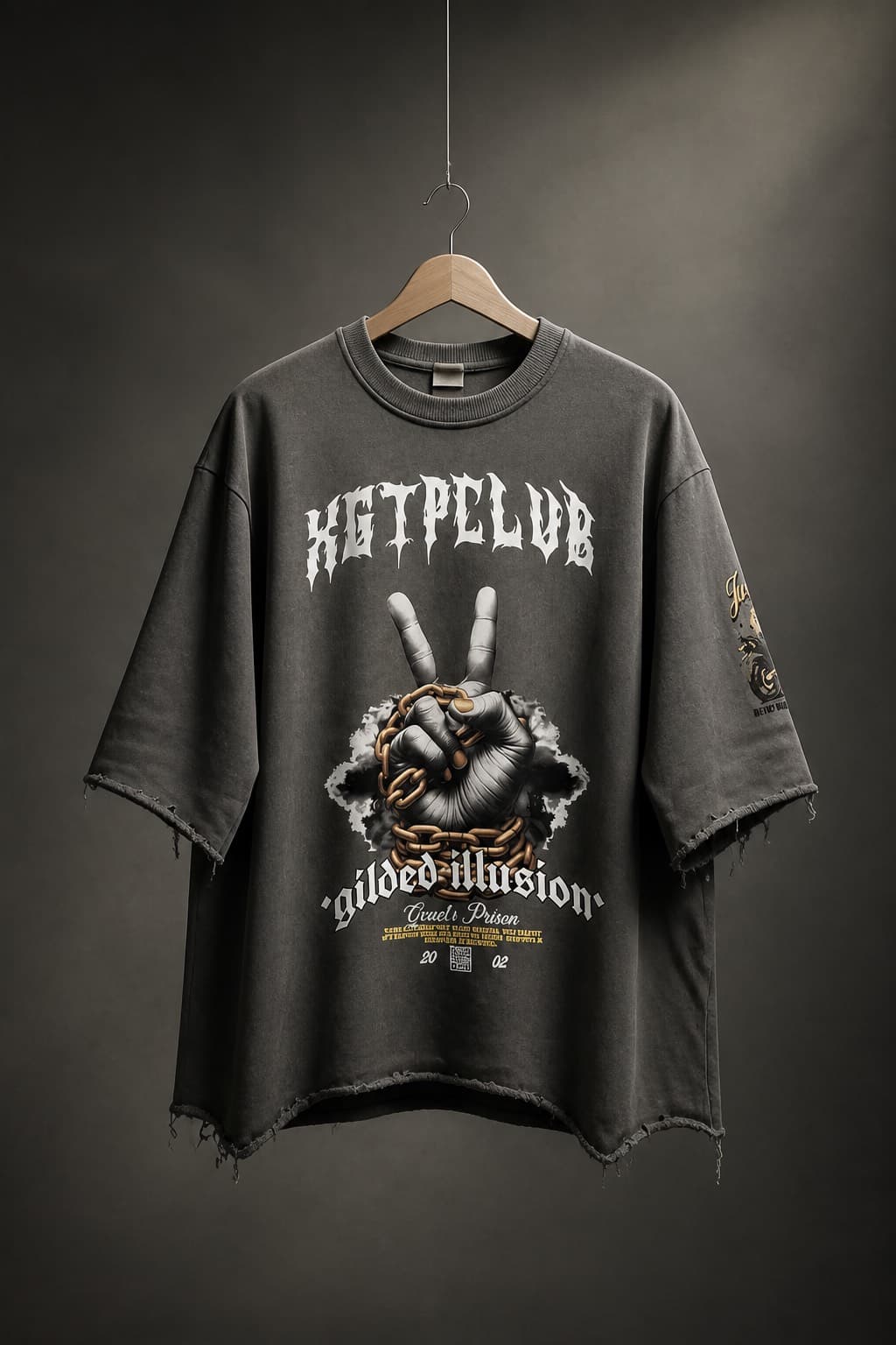 t-shirt streetwear gris