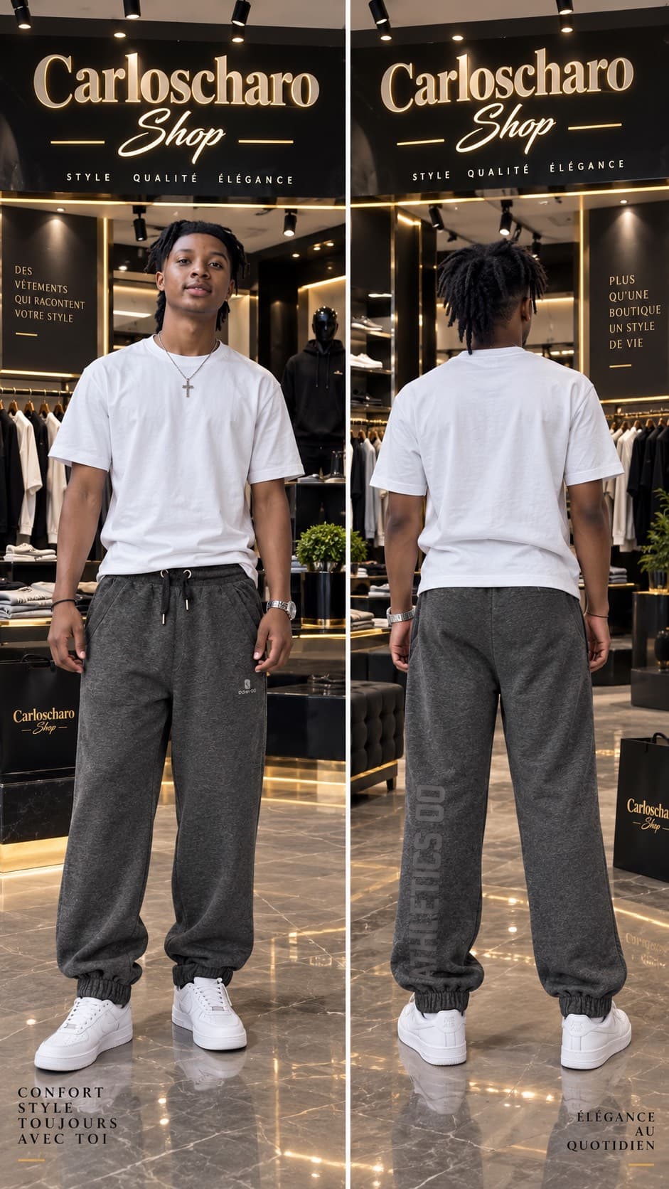 pantalon jogging gris