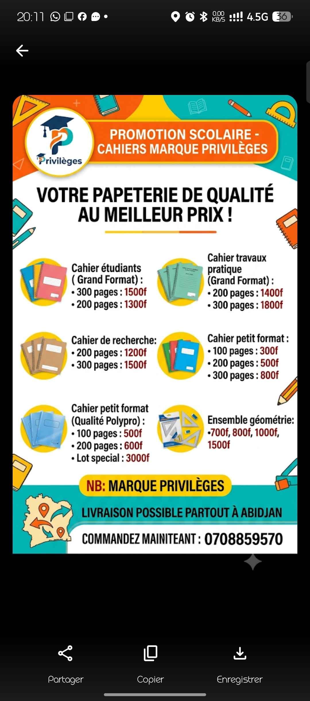 Fournitures scolaires