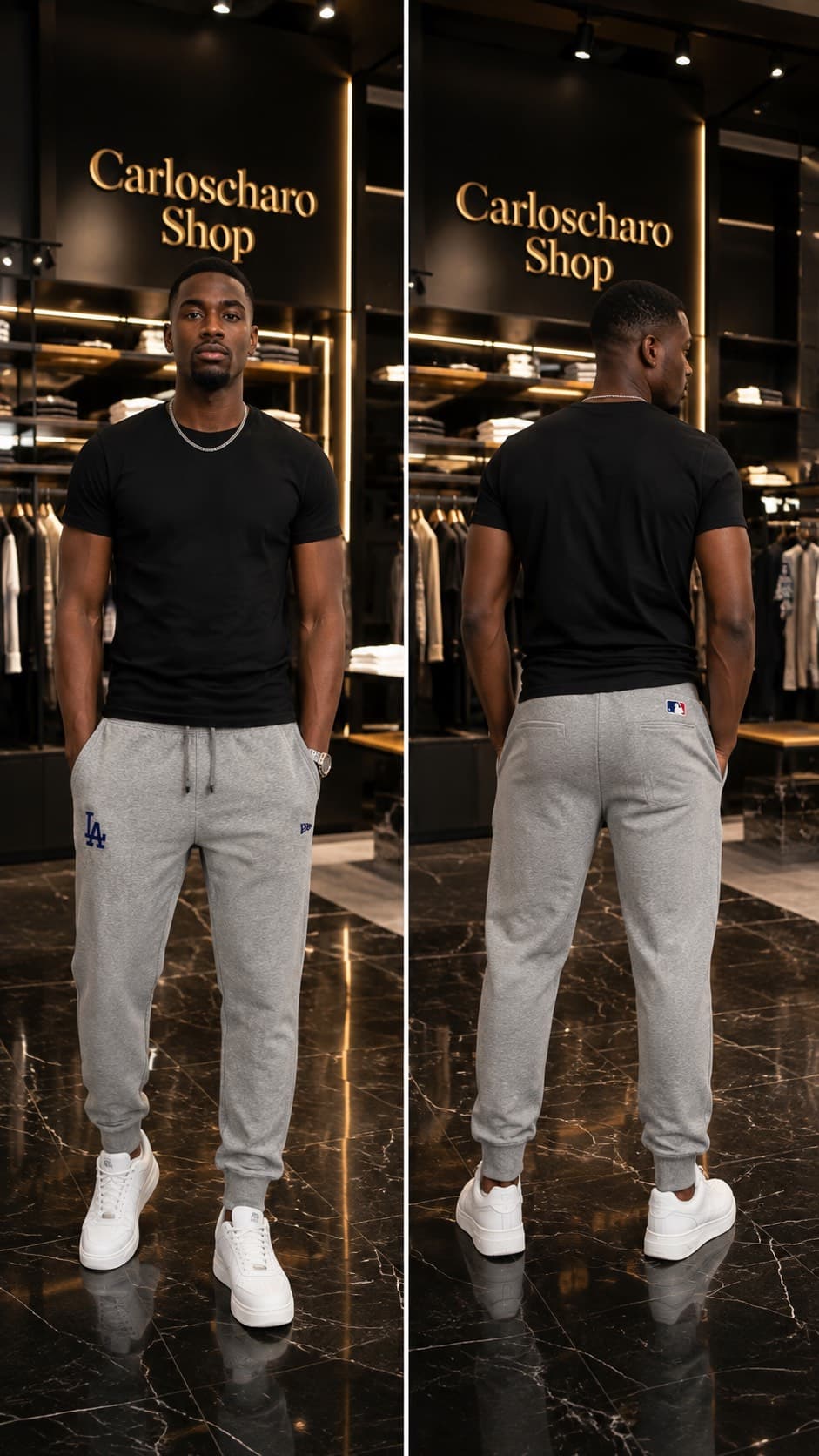 jogging gris unisexe LA