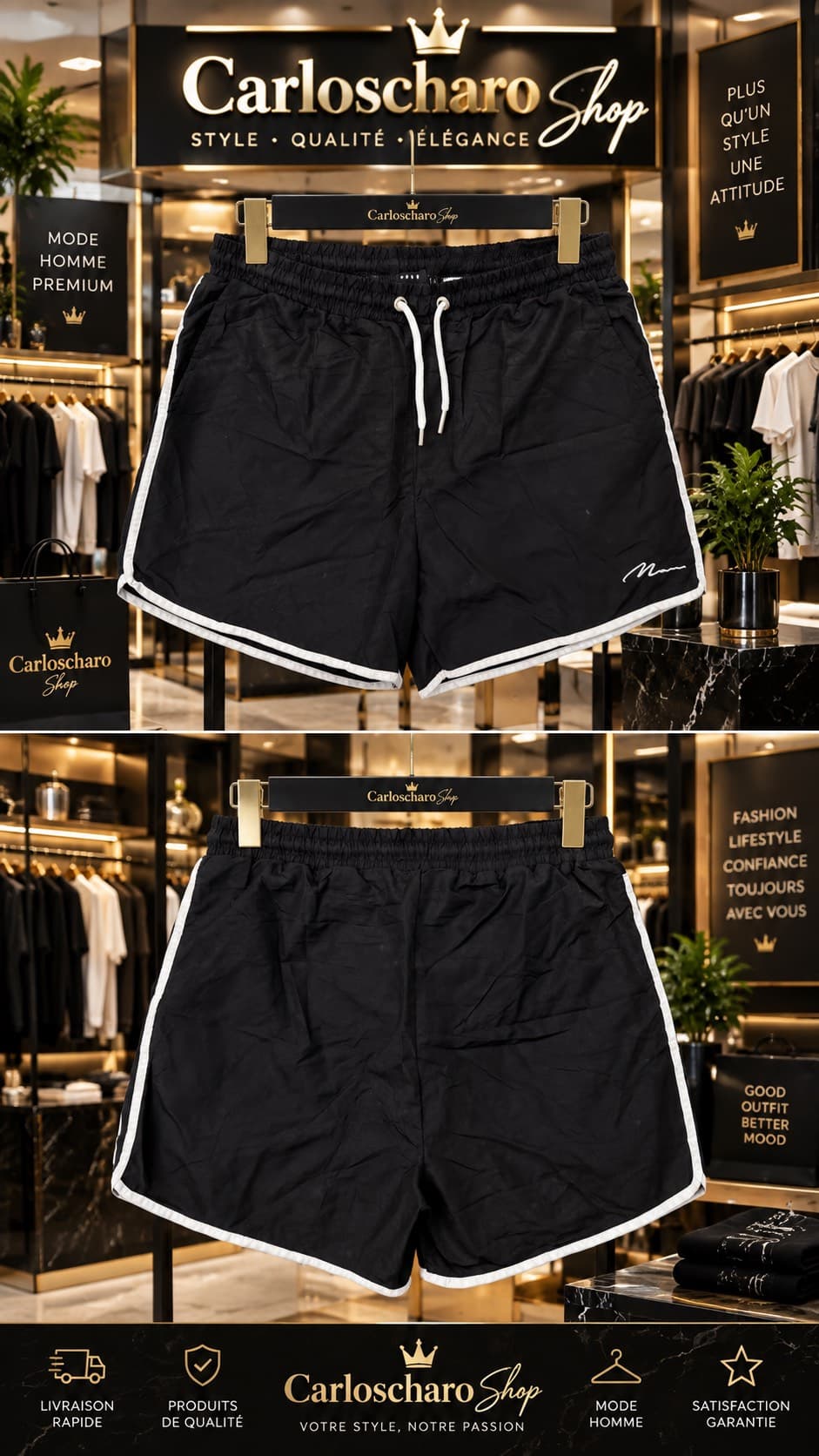 short de sport et soirée