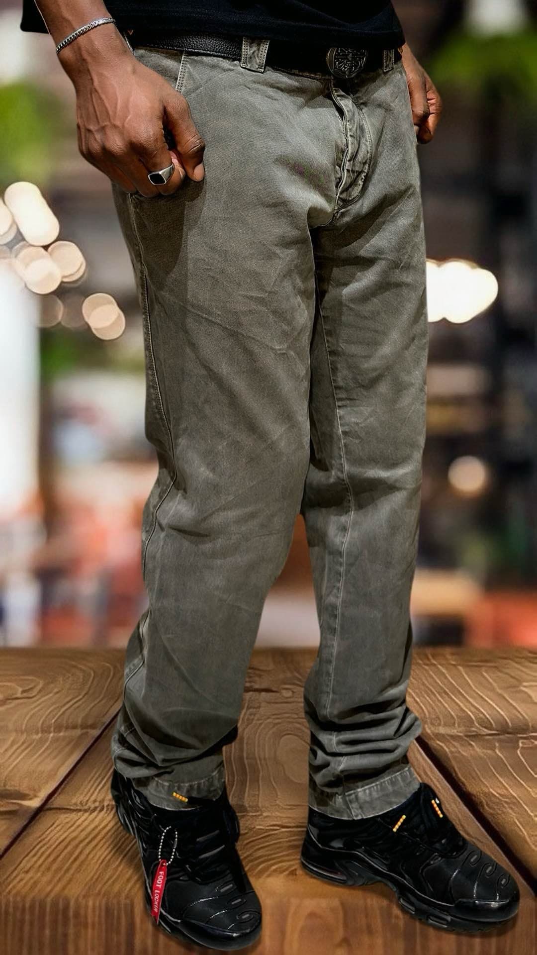 pantalon cargo vert