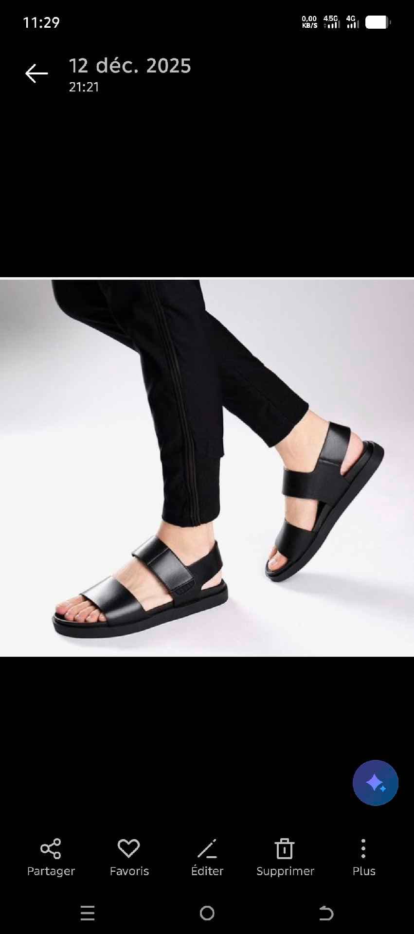 sandale en cuir