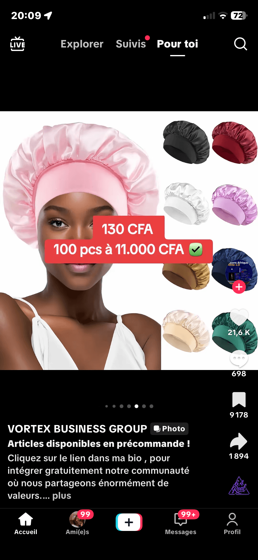 cache cheveux pour femme