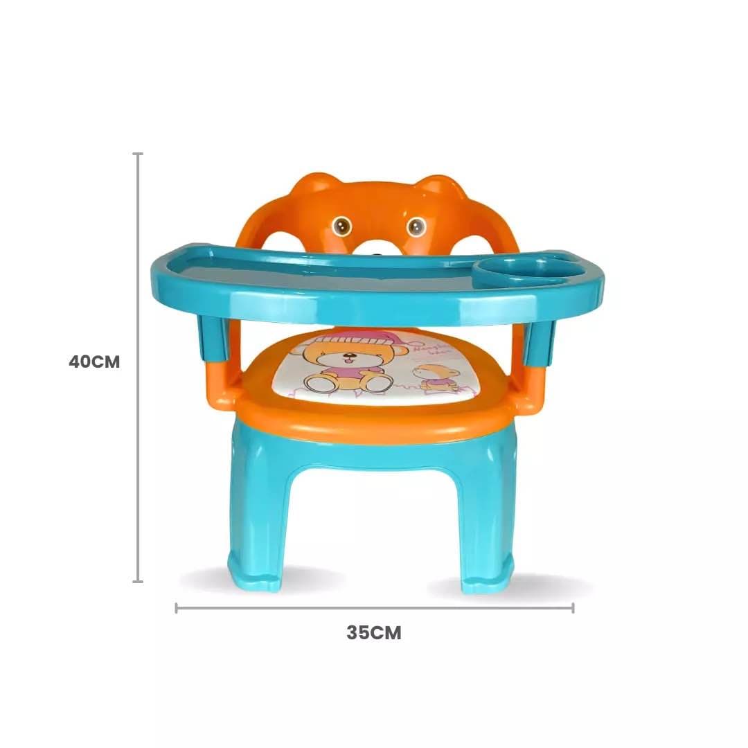 Petite chaise enfant orange bleu