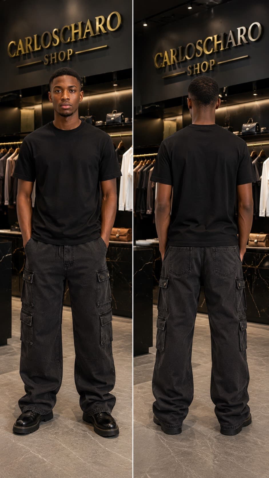 pantalon jean Baggy noir