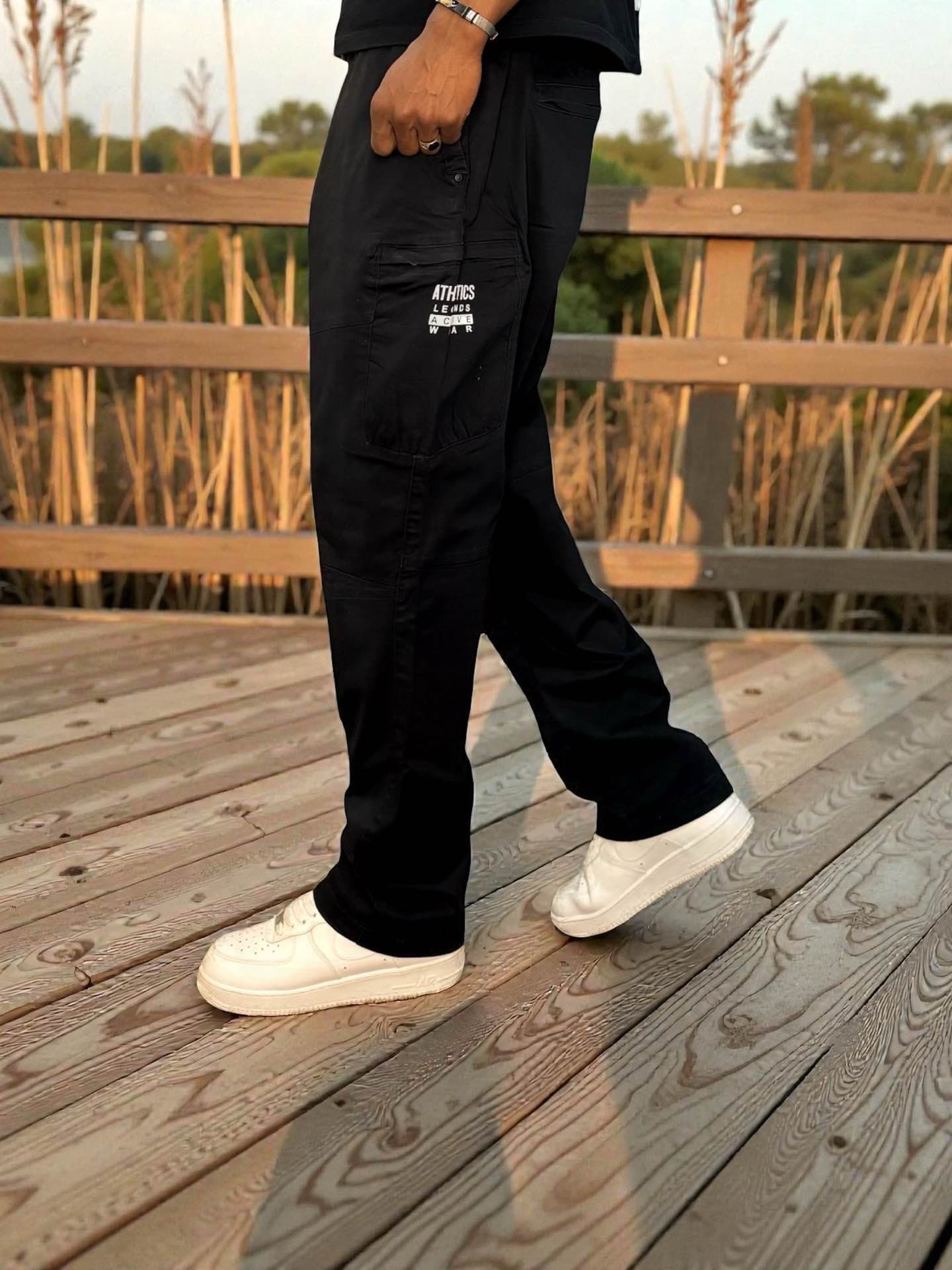 pantalon cargo noir
