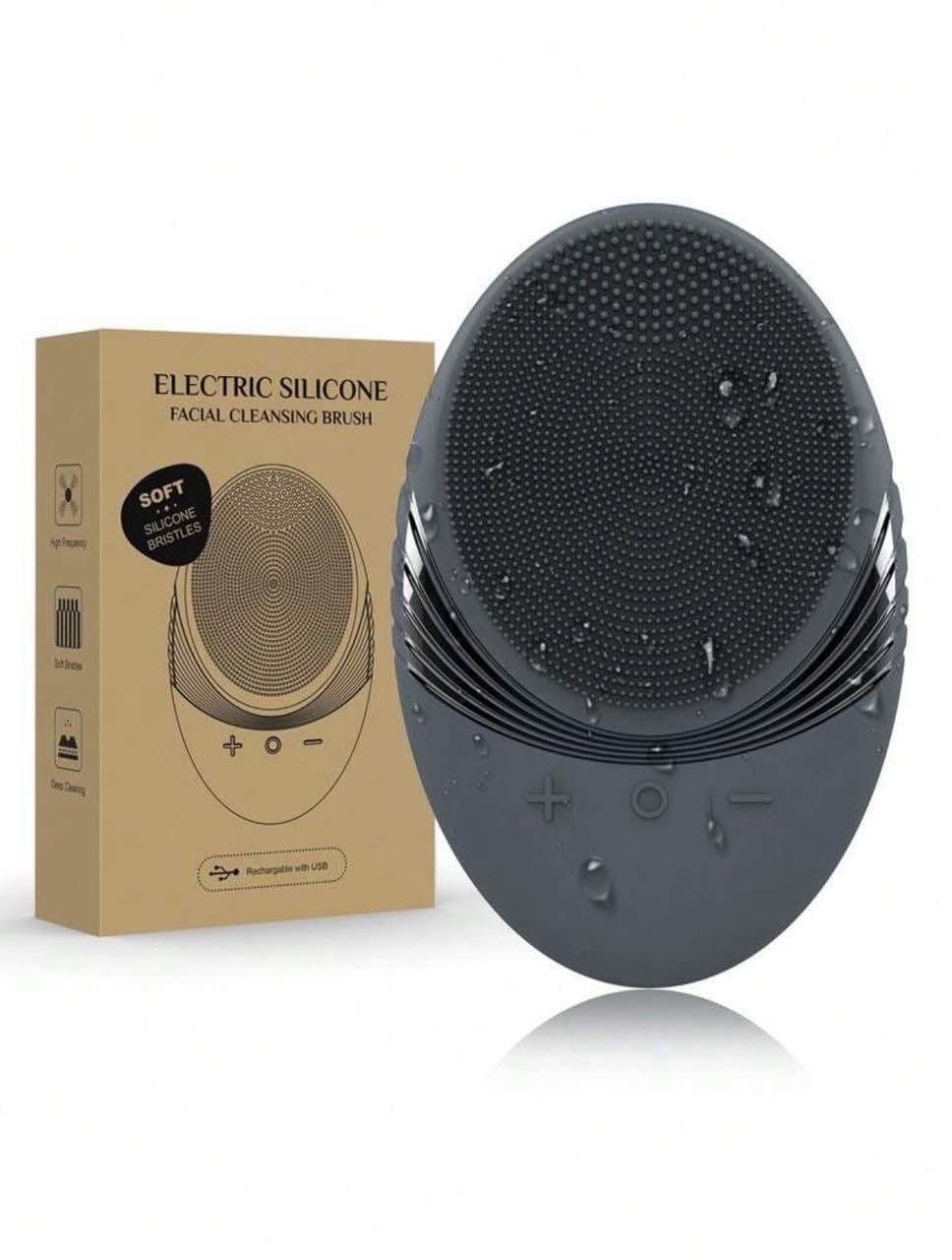 brosse nettoyante en silicone électrique 
