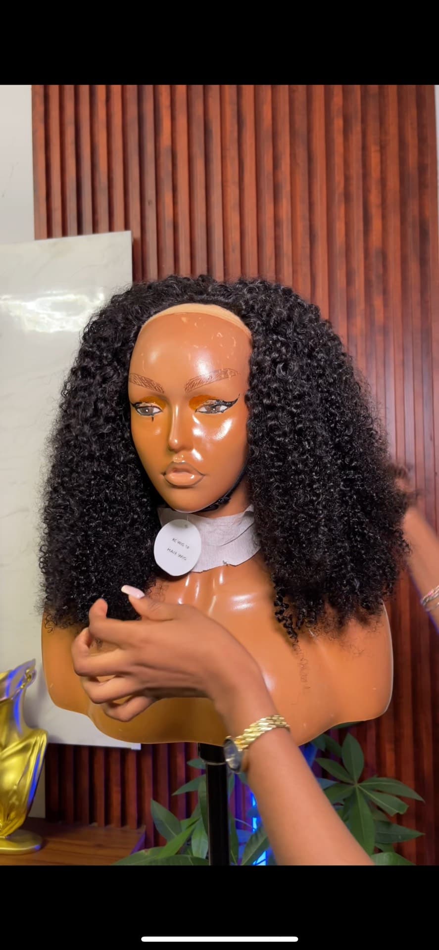 Half wig kinky curly L18