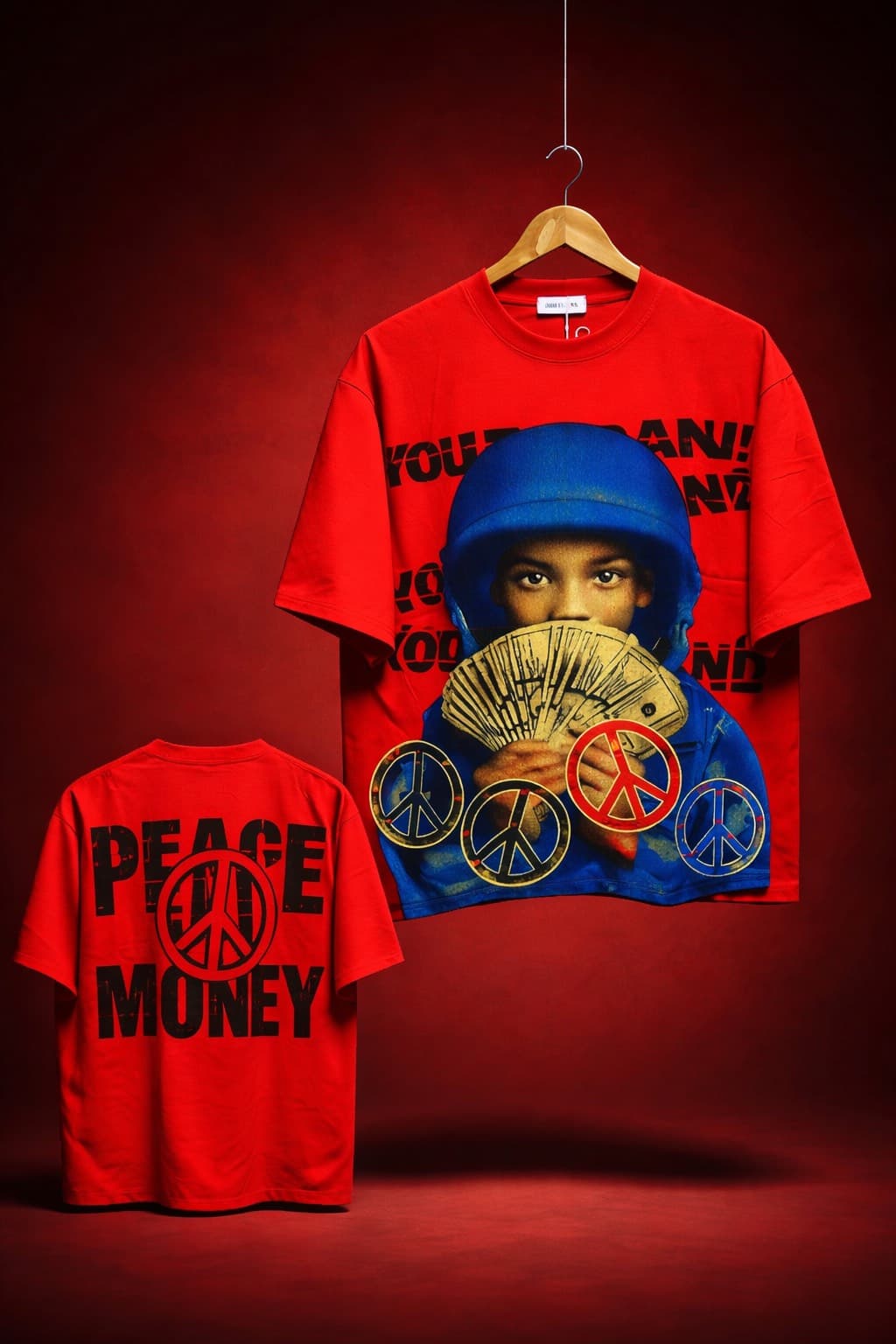 T-shirt rouge streetwear