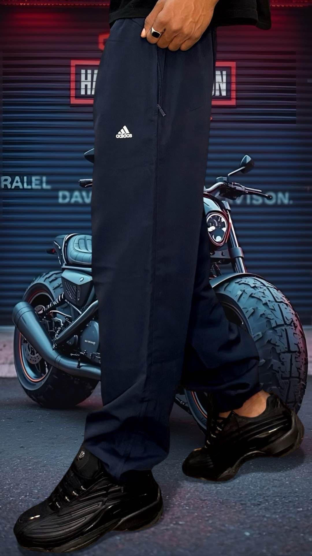 pantalon jogging Adidas bleu