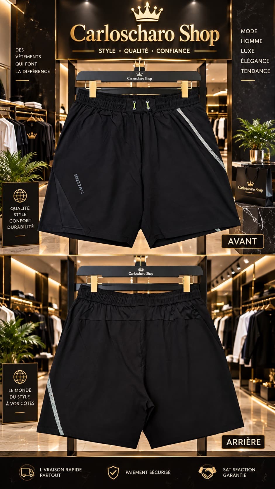 short de sport avec gaine interne