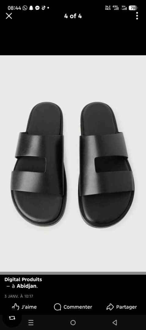 sandale en cuir