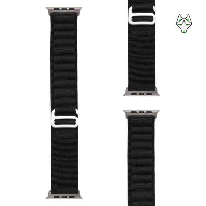 Bracelet nylon Noir pour montre connectée