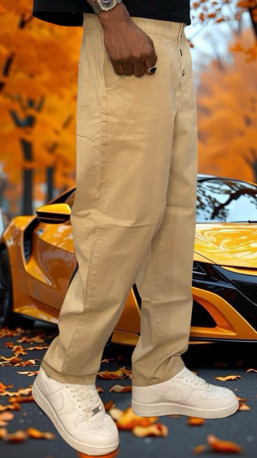 pantalon cargo kaki