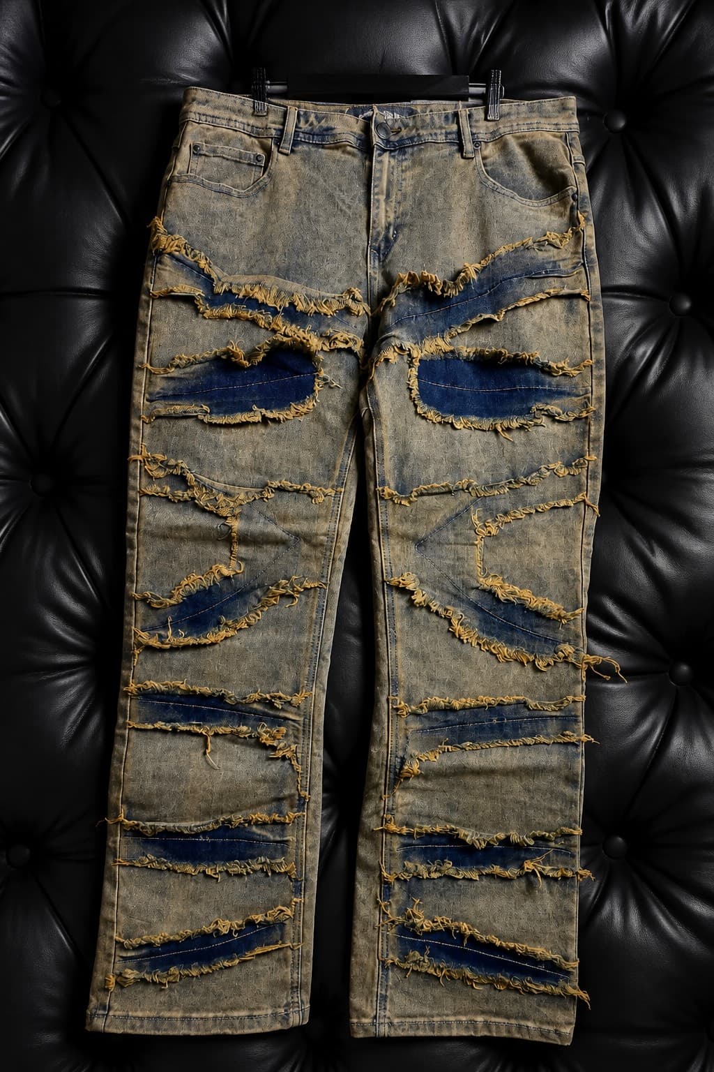 pantalon jean cargo robuste streetwear