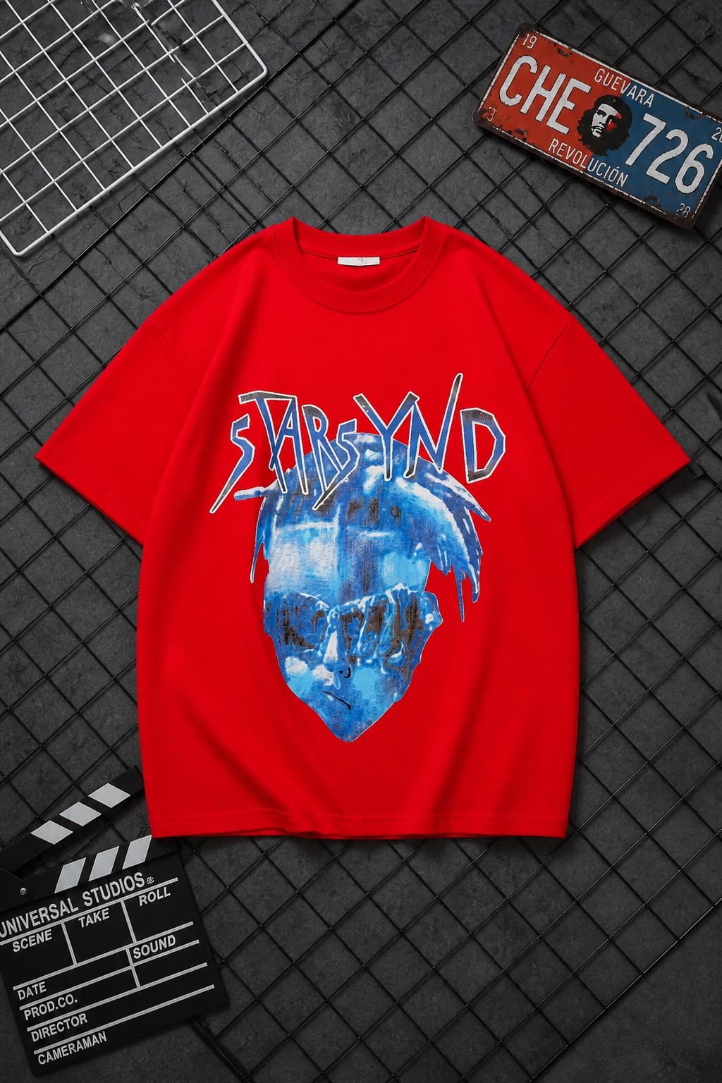 t-shirt rouge streetwear entre XL XXL