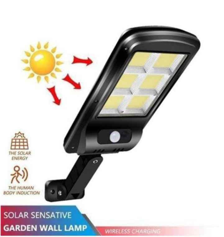 Lampe Solaire Murale Extérieur 6 LED COB - Détecteur Humain + Télécommande