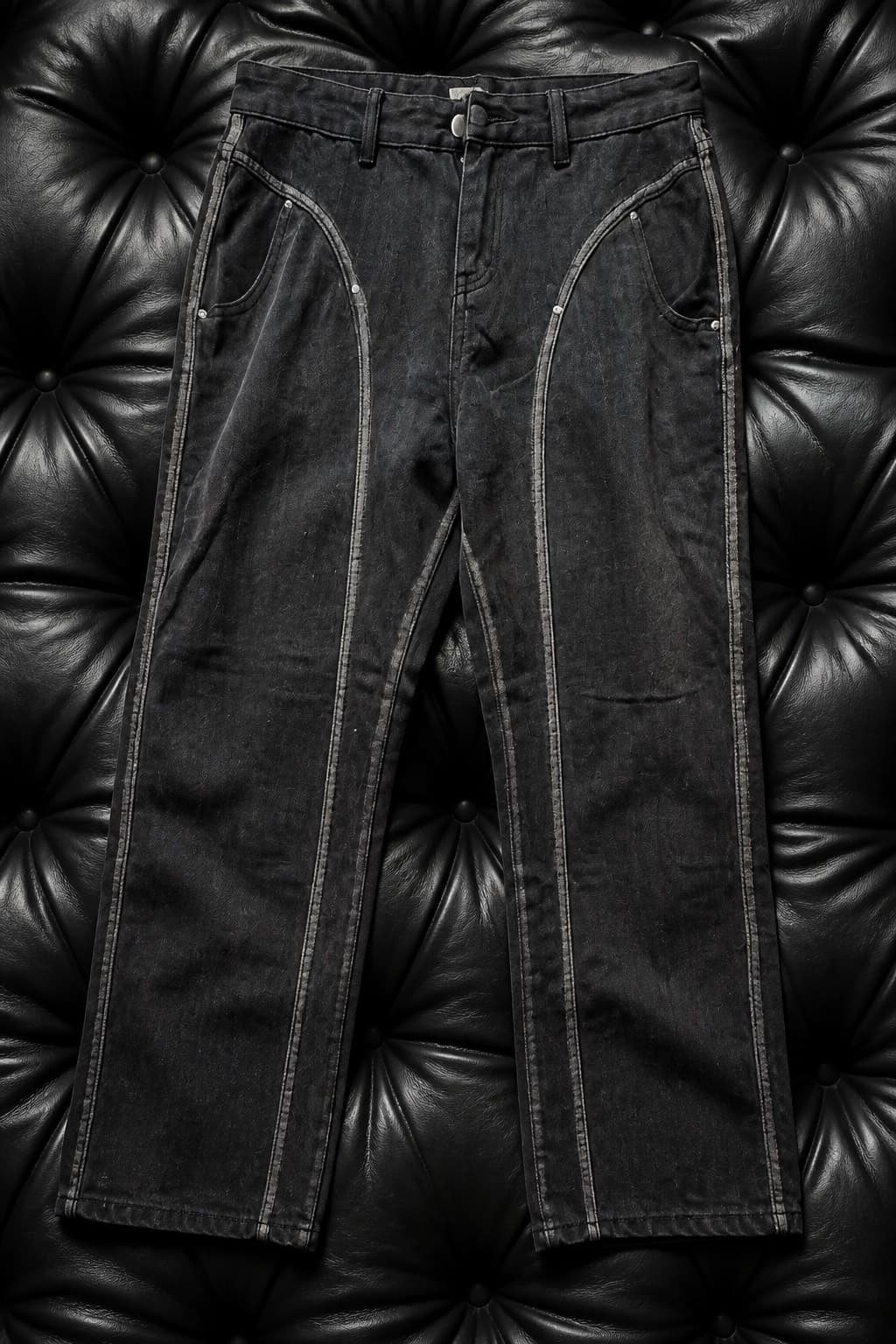 pantalon jean cargo noir