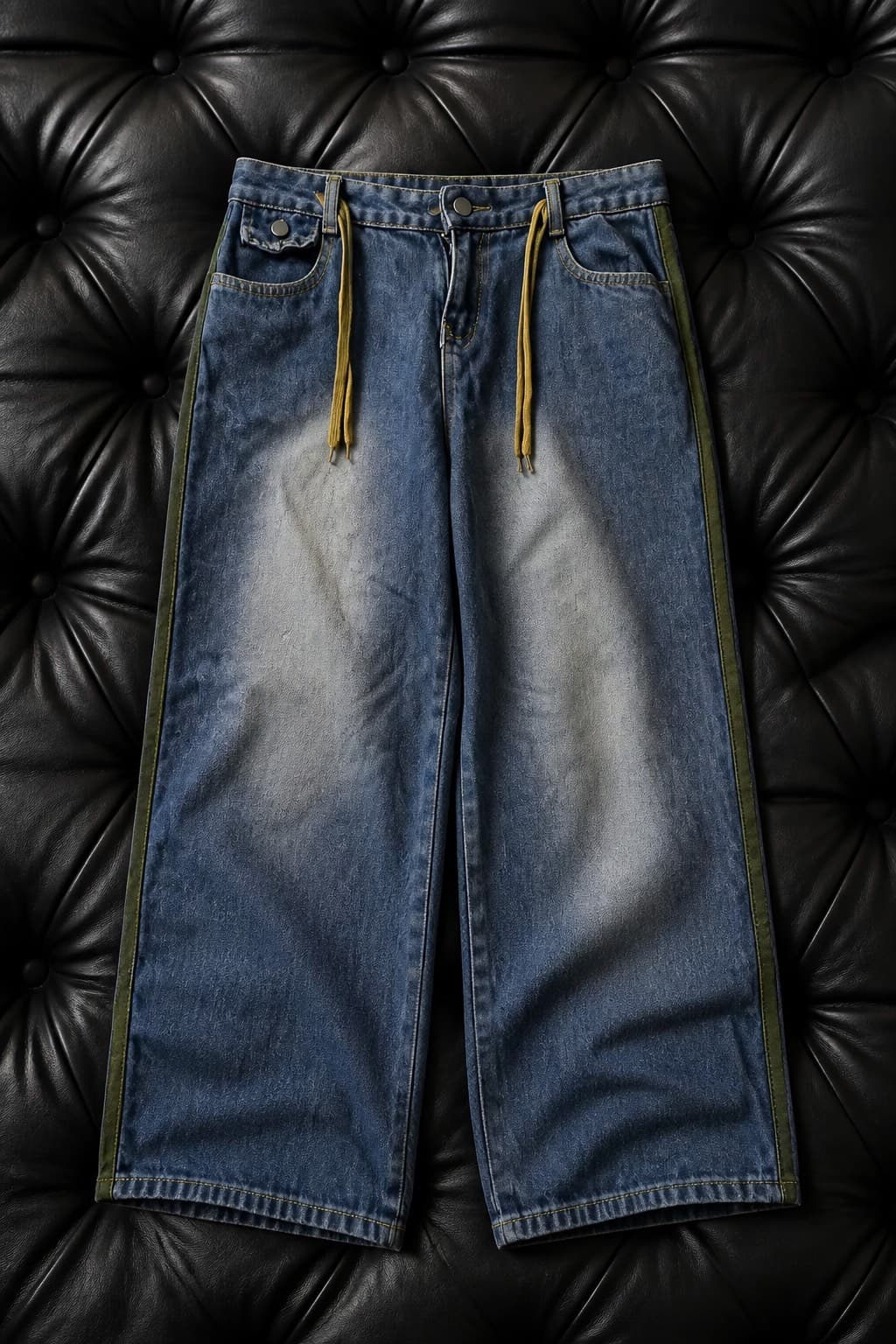 pantalon jean cargo robuste bleu