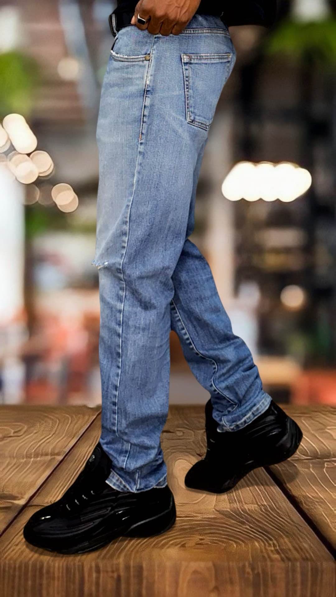 pantalon jean bleu