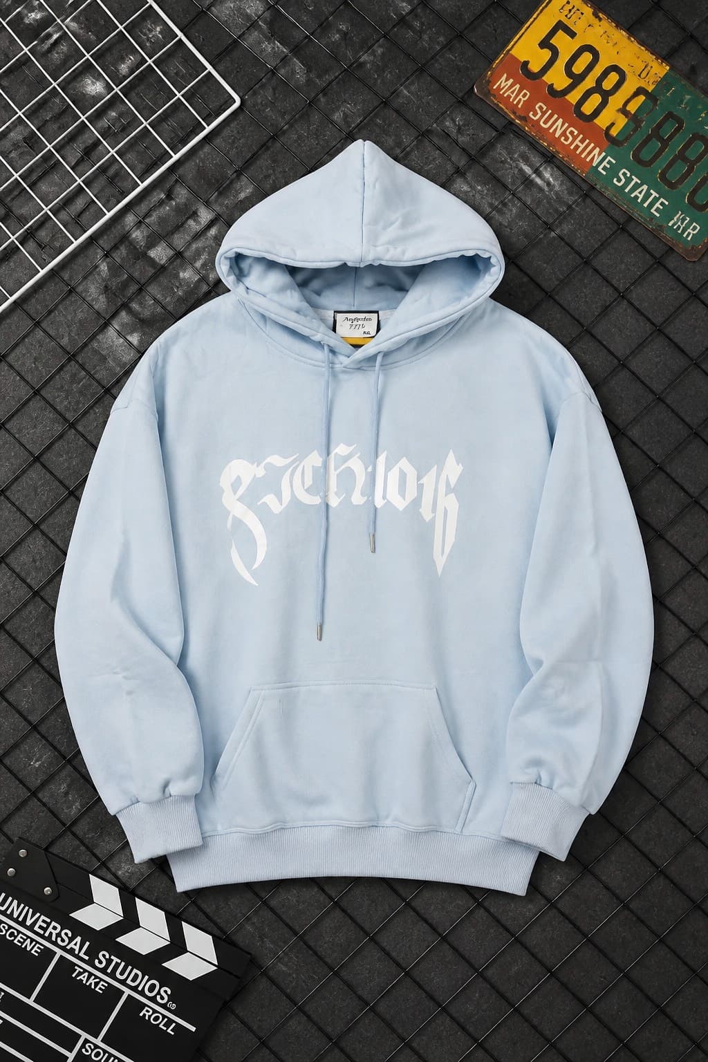 pull-over bleu