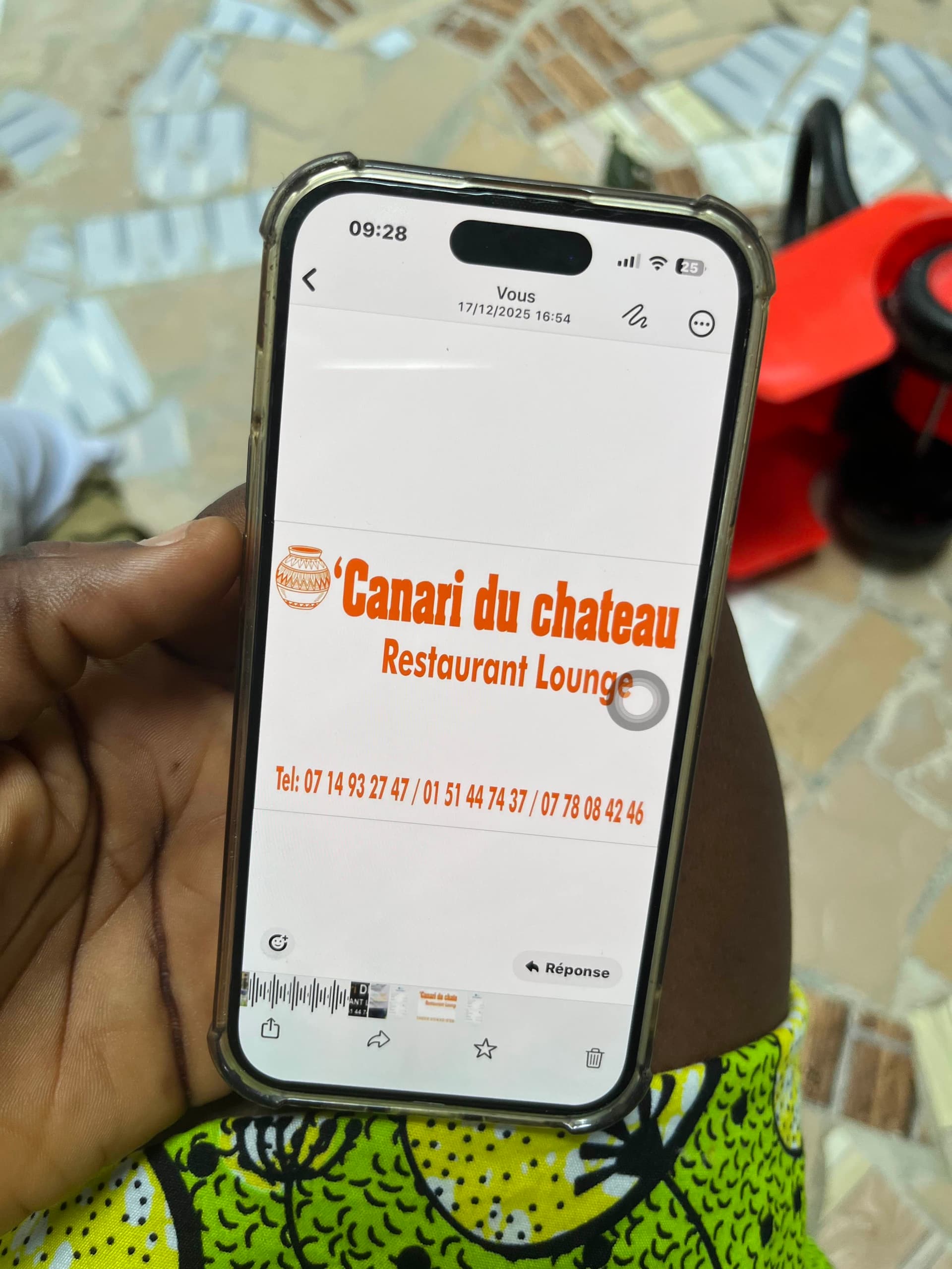 sachet restaurant canari