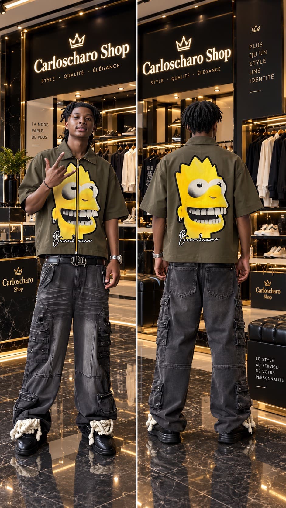 chemise streetwear unisexe