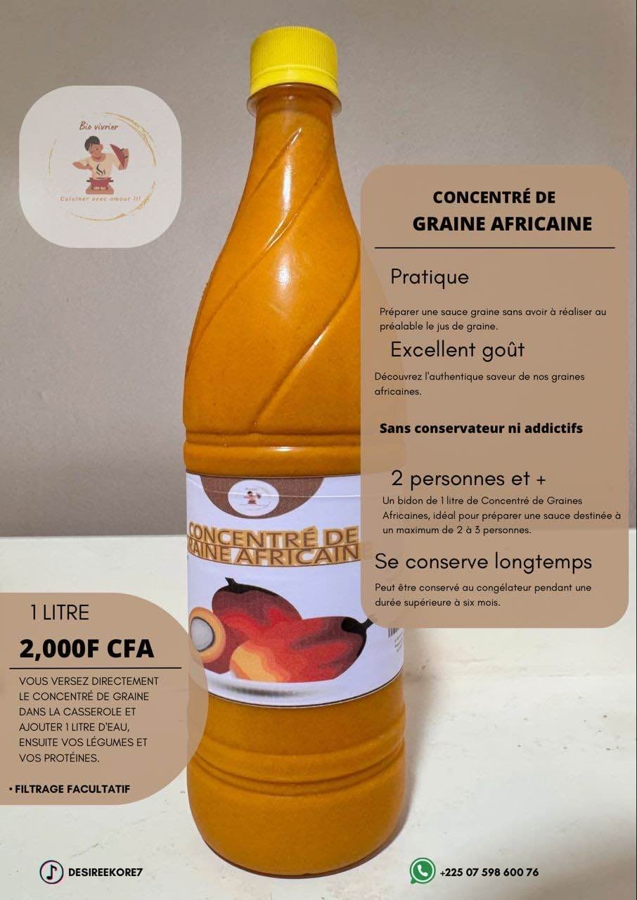 concentrer de graine africaine