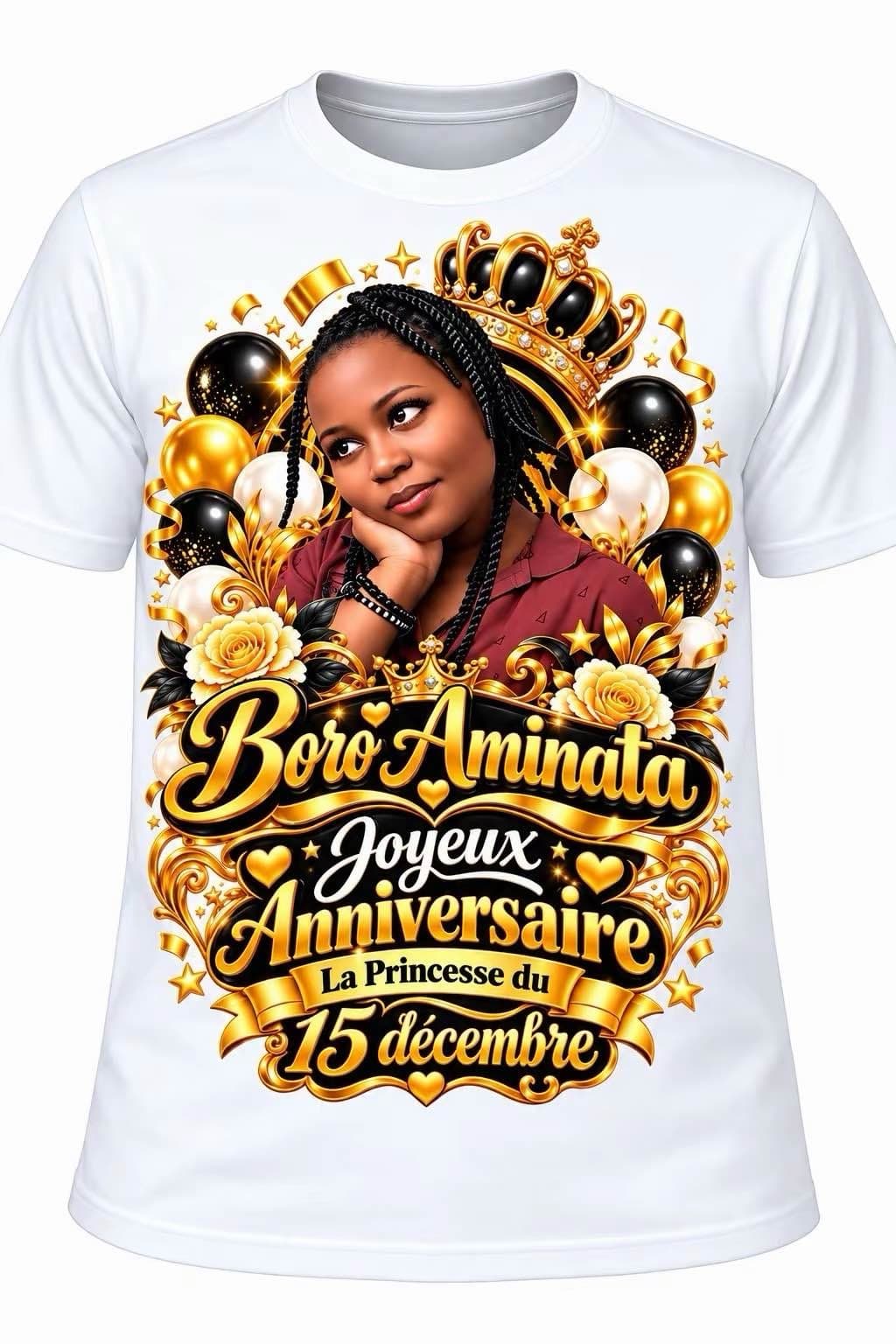 Ensemble Anniversaire Personnalisé – T-shirt et Casquette