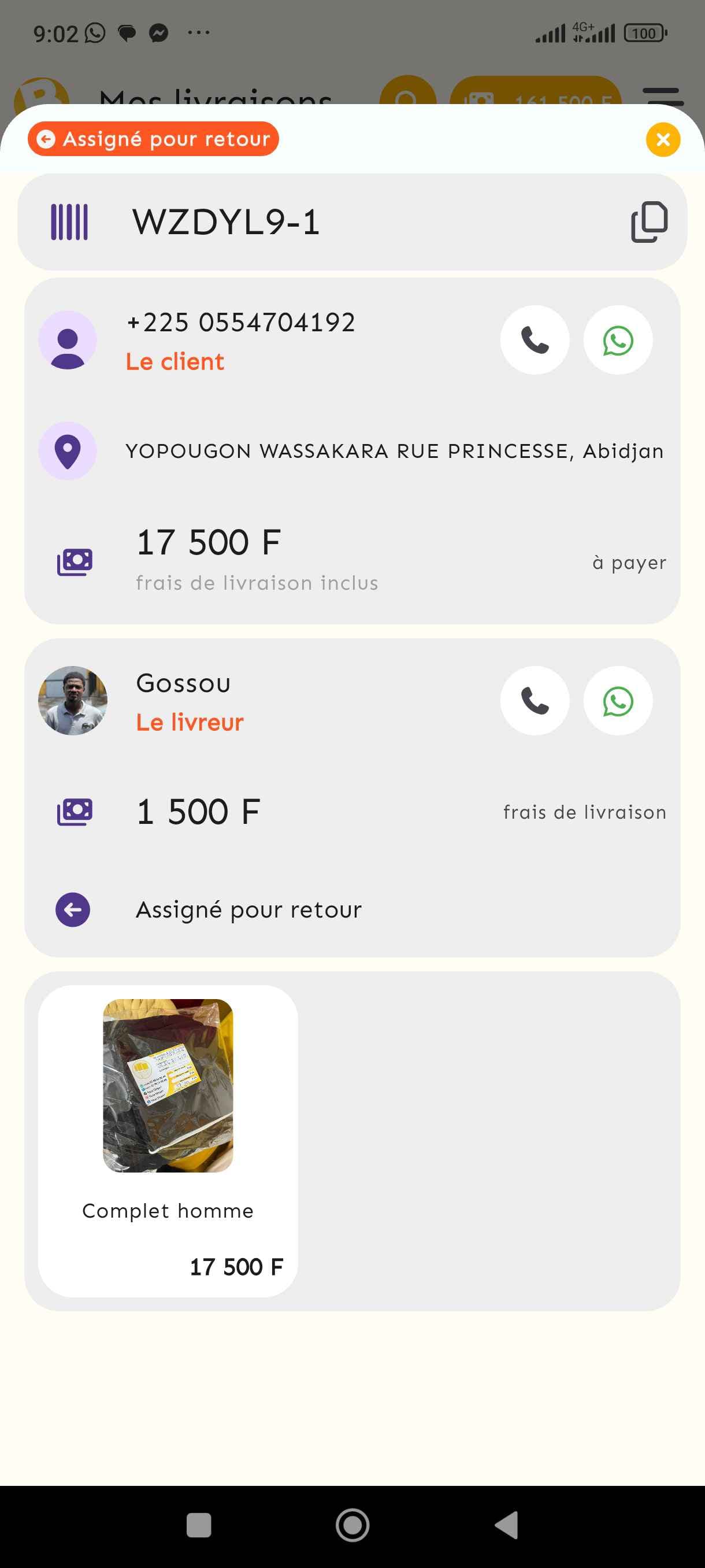 complet homme 