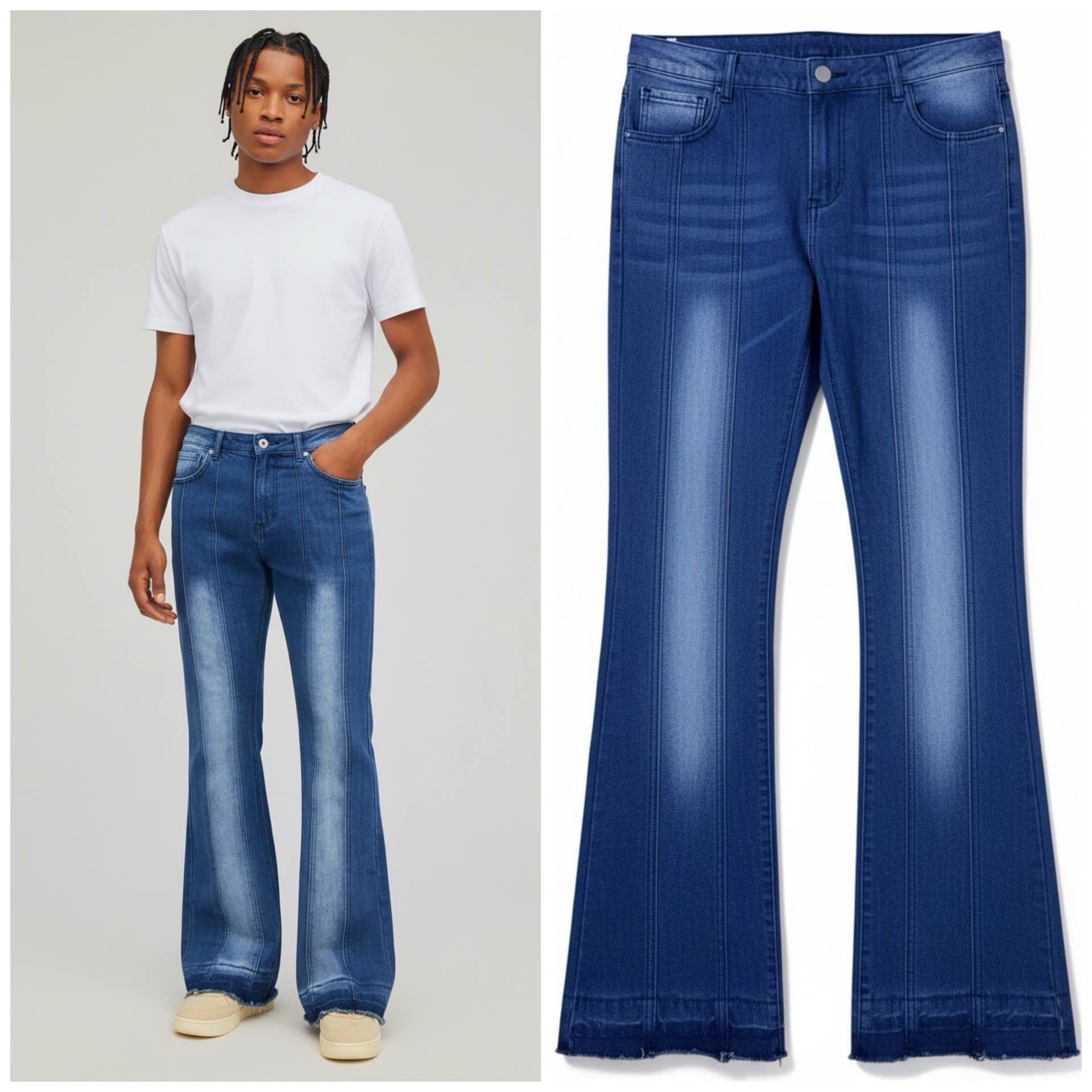 pantalon jean évasé