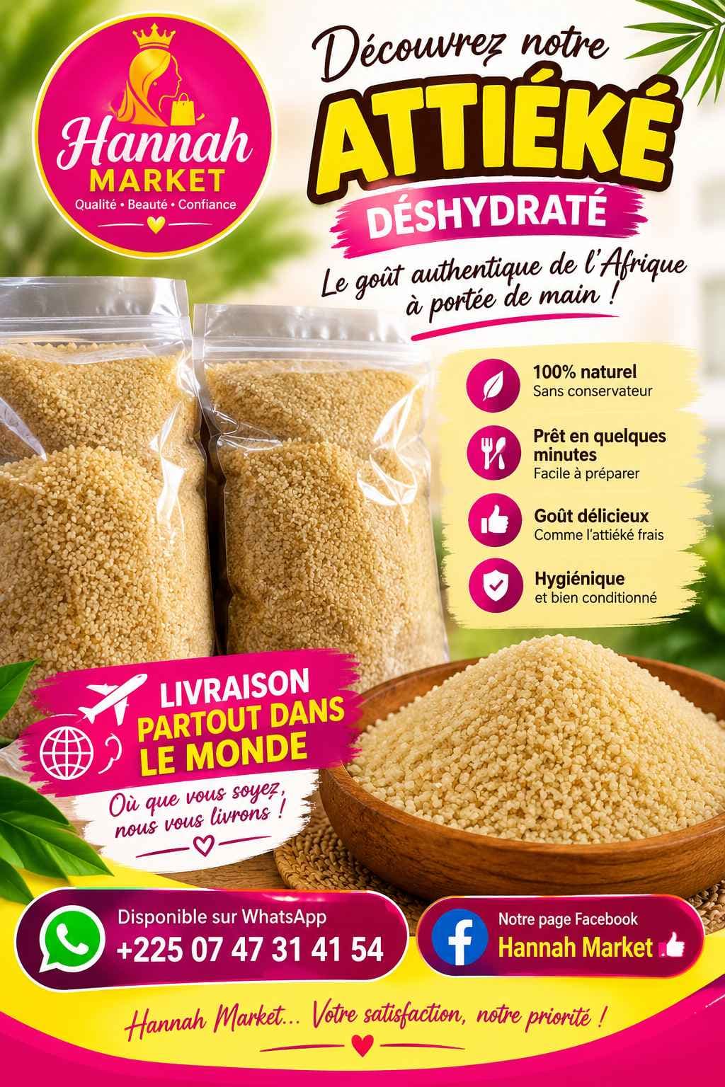 Attieké déshydraté
