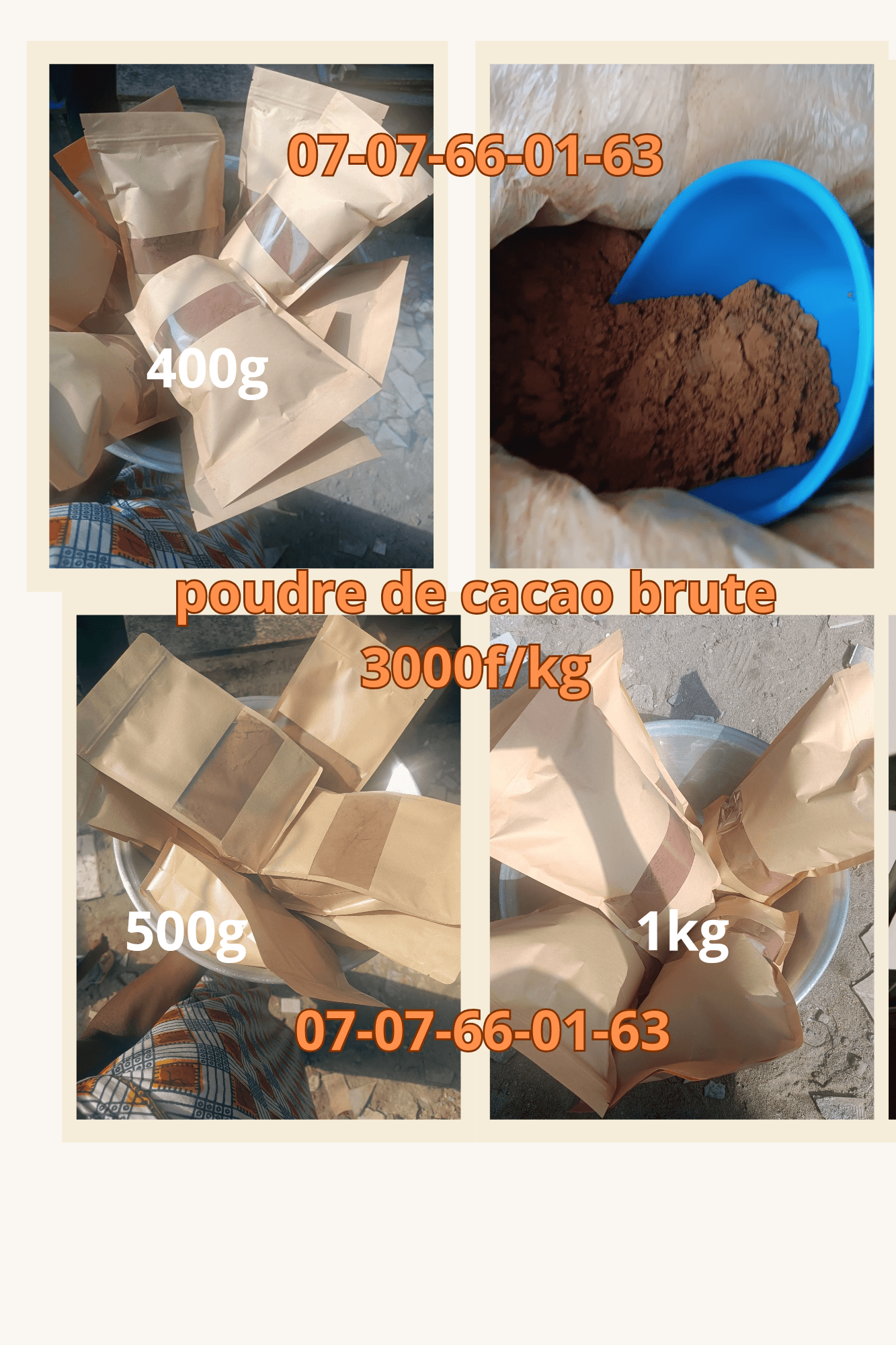 poudre de cacao naturelle