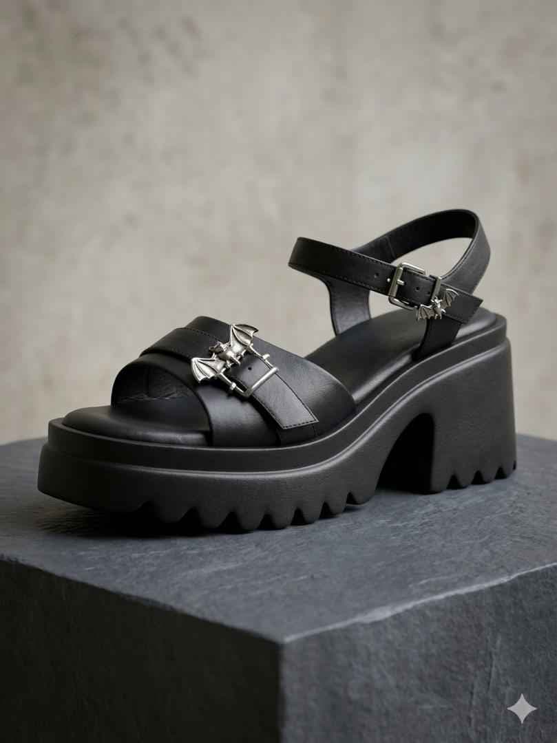 chaussure compensé noire