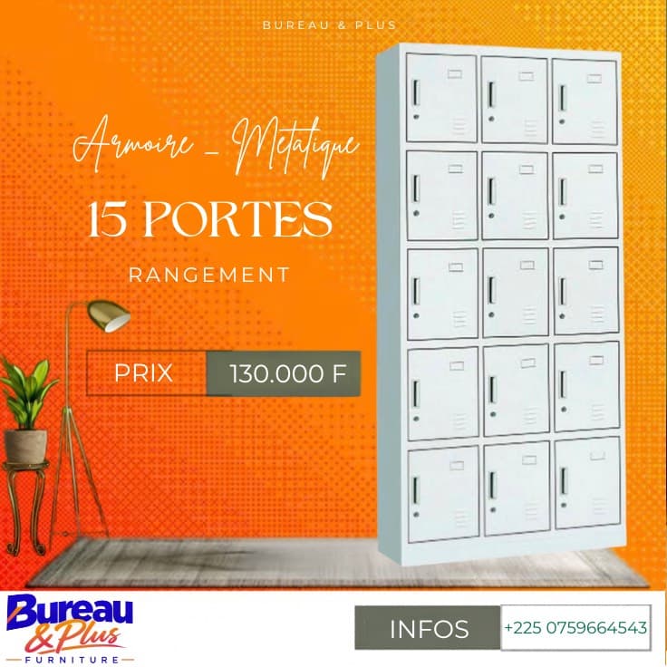 Armoire métallique 15 portes