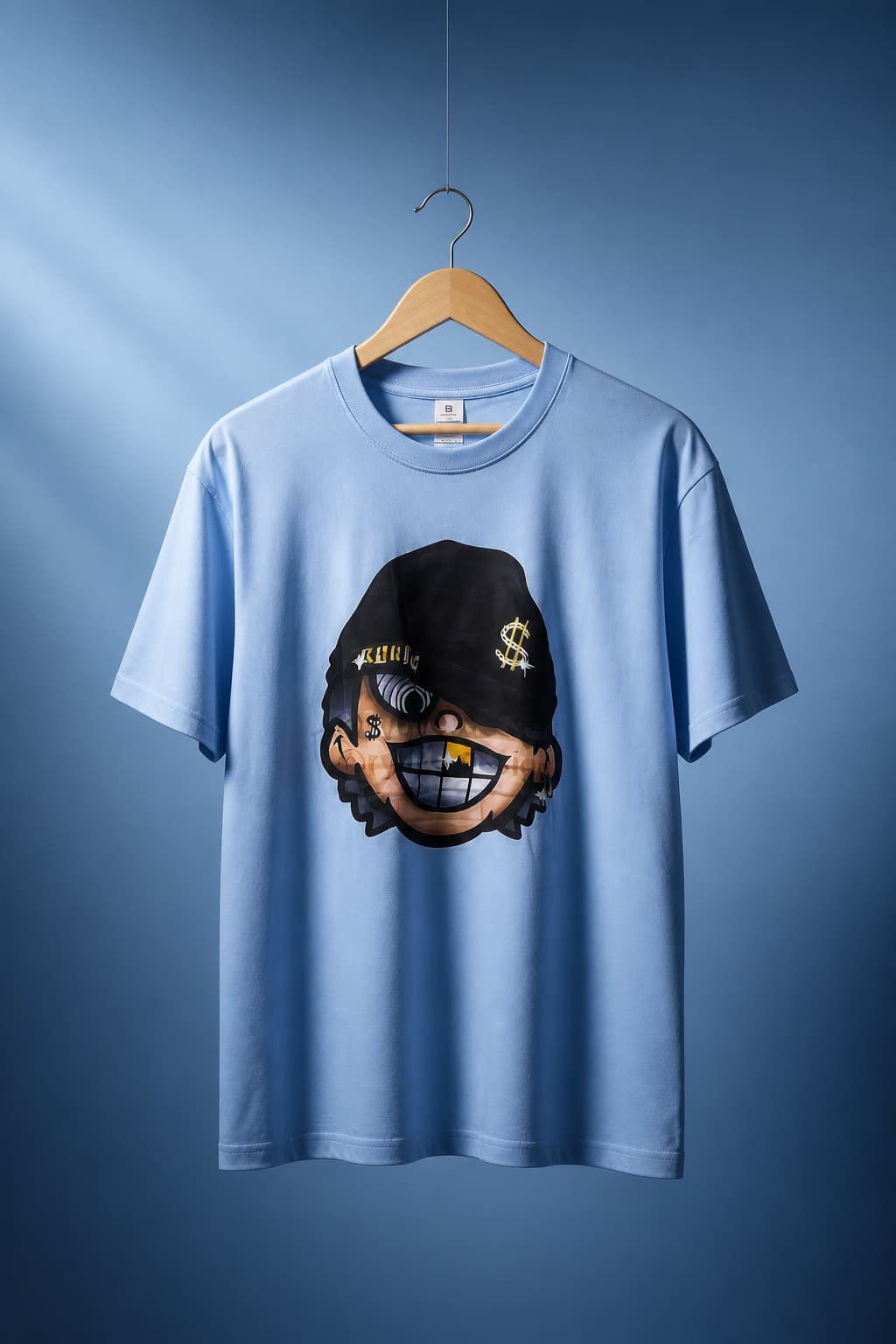 t-shirt streetwear bleu