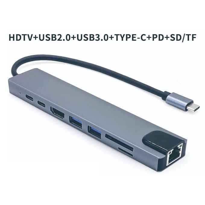 Adaptateur USB-C 8en1