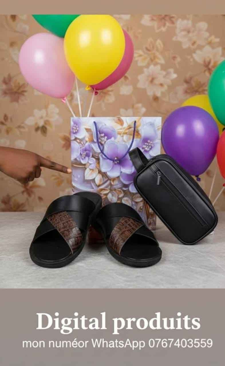 Sandale en cuir+sac