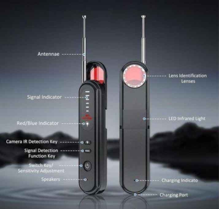 Detecteur Anti Espion Pro 8 en 1 - Camera, Micro, GPS, Mouchard