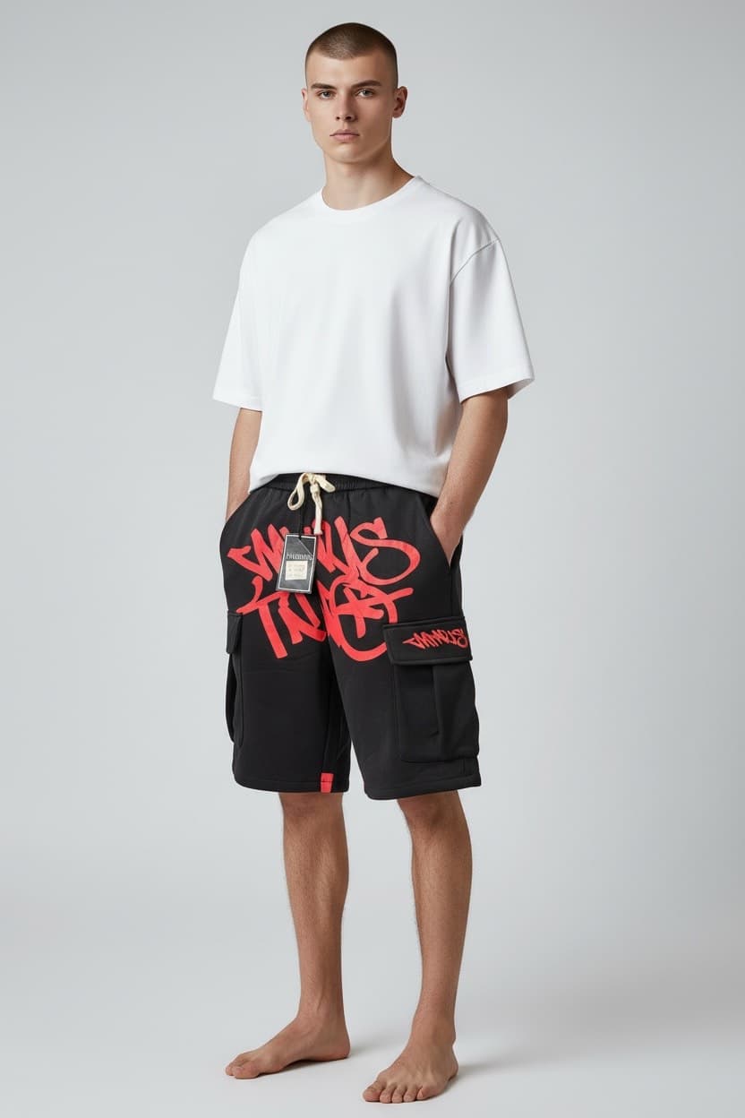 short noir streetwear